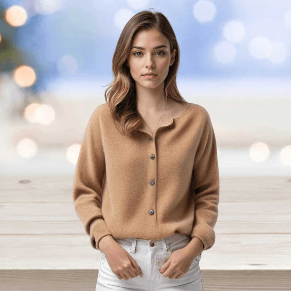 Soft V Neck Cashmere Sweater for Women