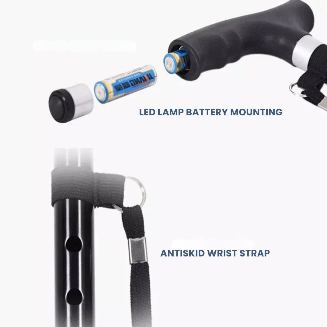 Comfortable Walking Stick for Elderly - Adjustable Handle
