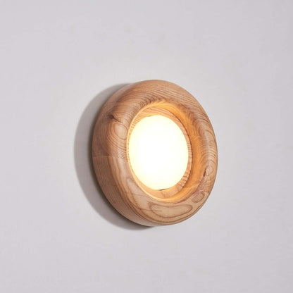 Contemporary Wooden Led Wall Lamp