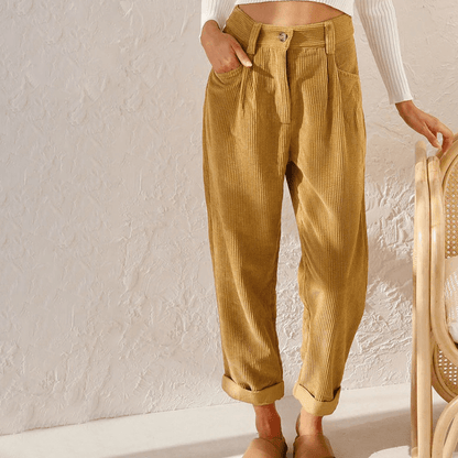 Comfortable Wide Leg Corduroy Pants