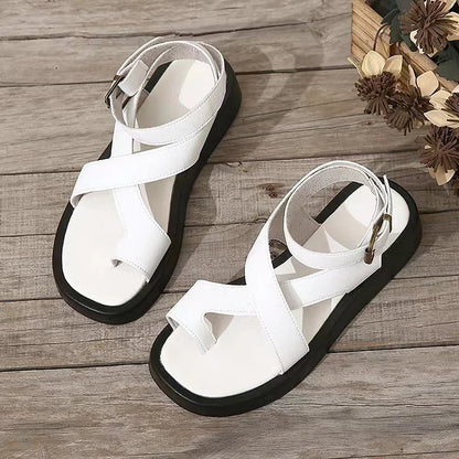Ladies High Heel Summer Sandals with Cross Straps - Luxivelle