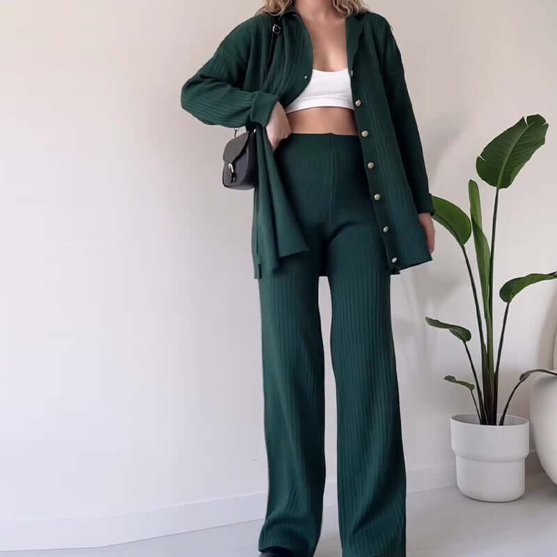 Comfy Women's Knitted Loungewear Set - Luxivelle