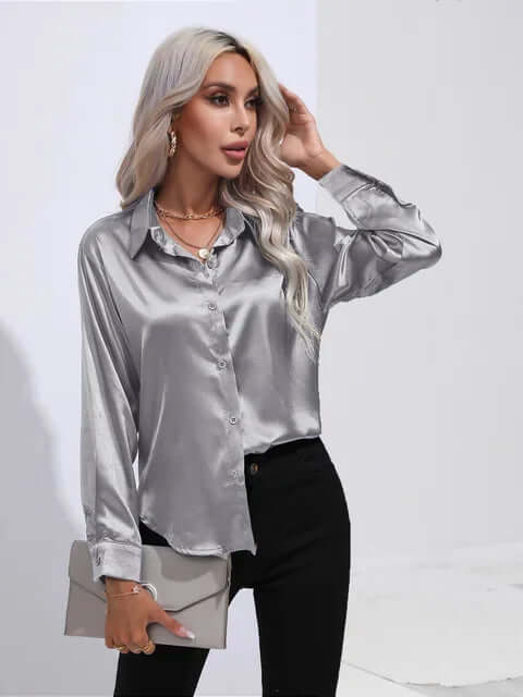 Ladies Soft Flowy Long Sleeve Shirt