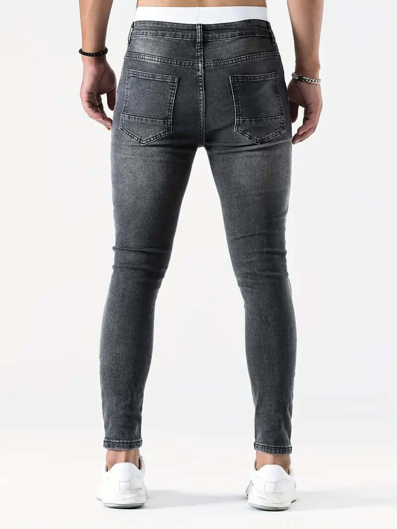 Trendy Distressed Slim Fit Jeans