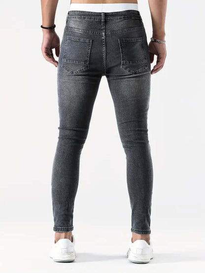 Trendy Distressed Slim Fit Jeans