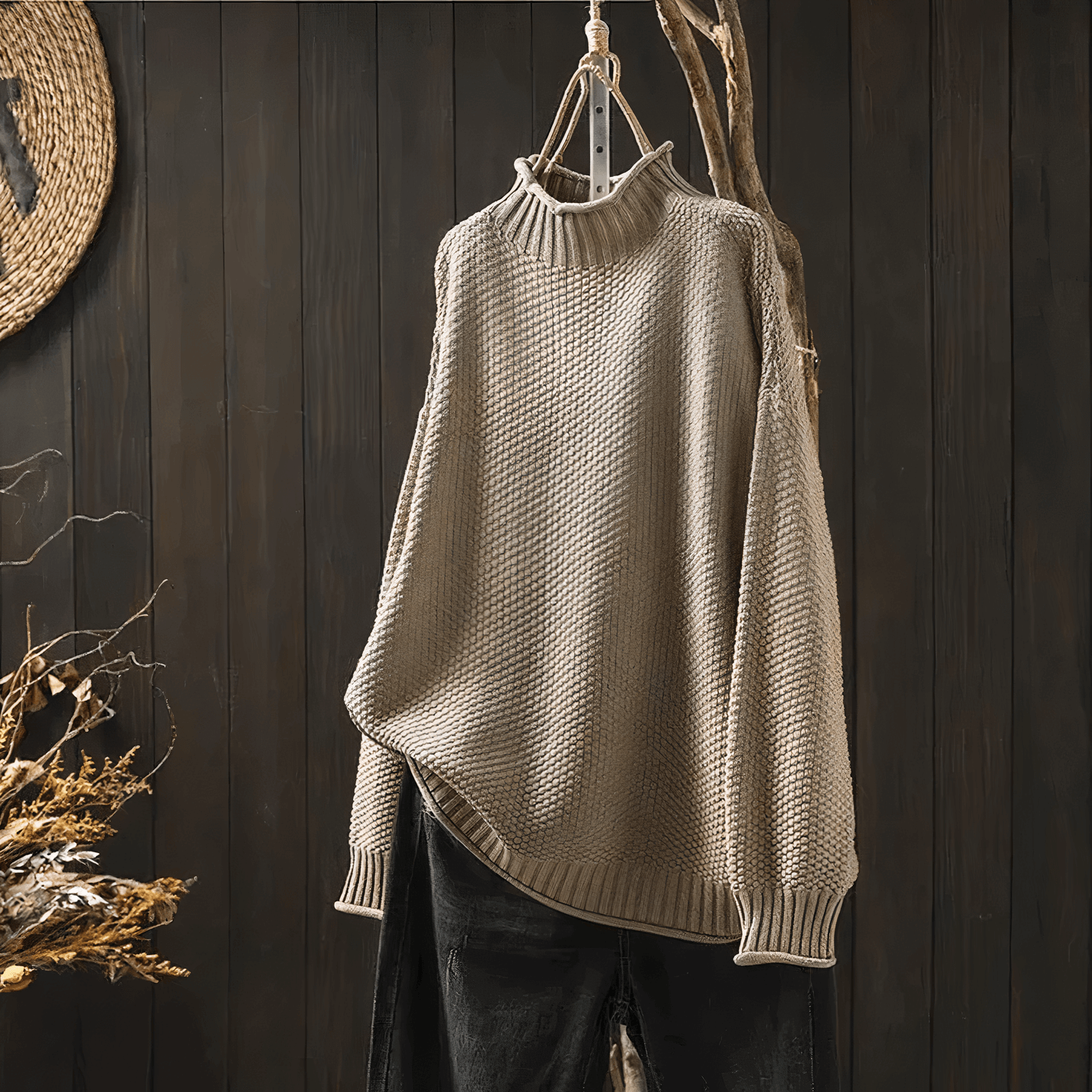 Classic Female Crew Neck Winter Sweater