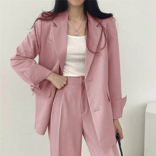 Classic Fit Jacket and Trousers Suit Set - Luxivelle