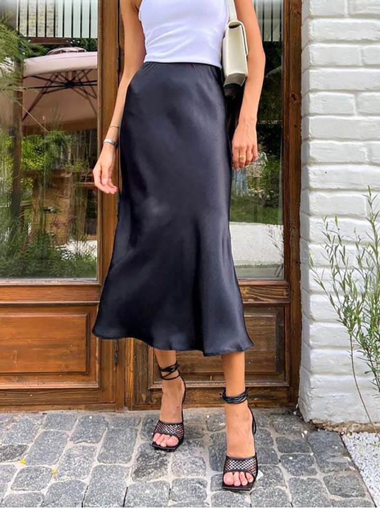 Luxurious Mid Length Flared Skirt - Luxivelle