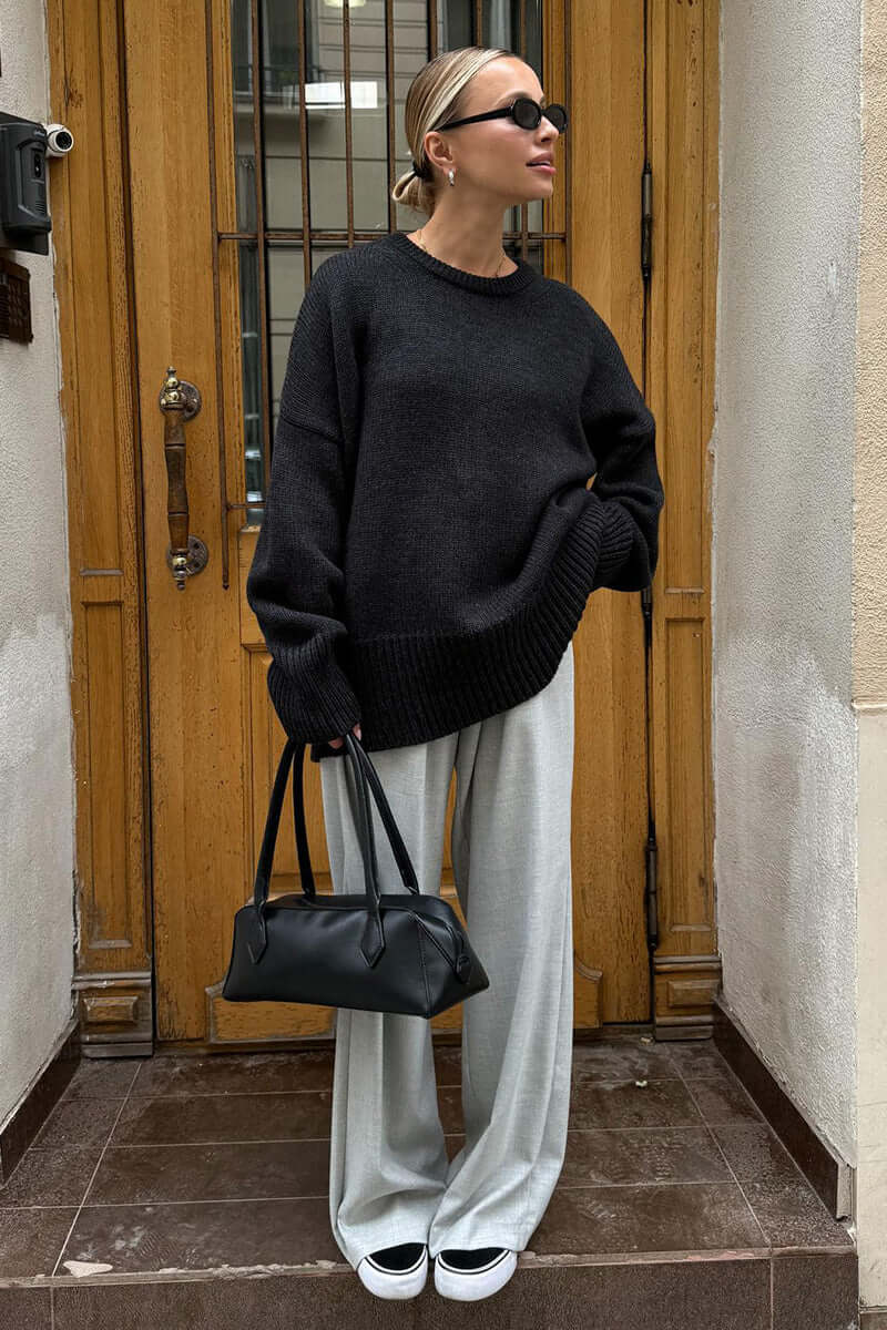 Large Women's Grey Cozy Sweater