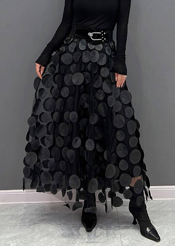 Floral Spot Flowy Mid Length Skirt
