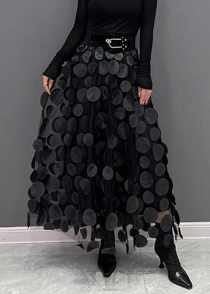 Floral Spot Flowy Mid Length Skirt