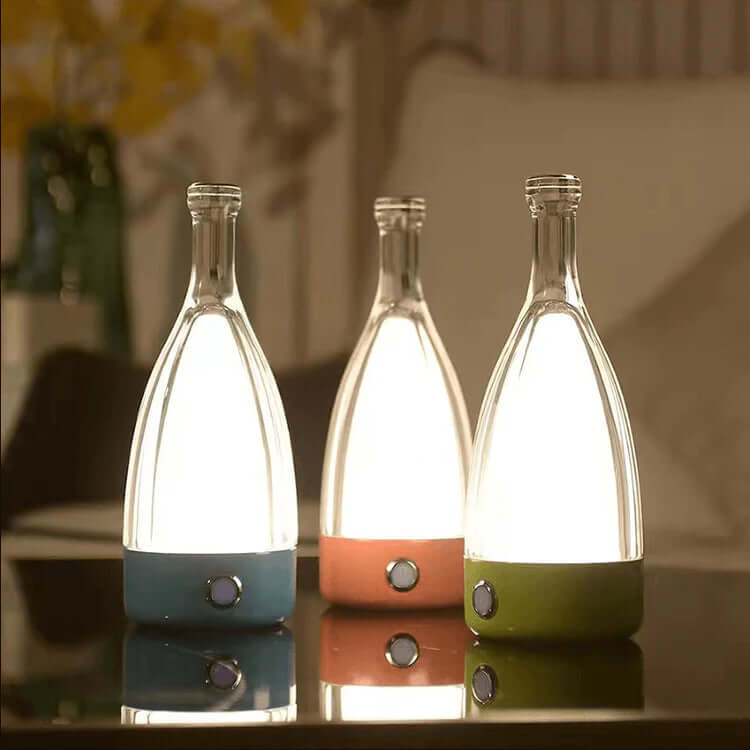 Battery Powered Wine Bottle Table Lamp