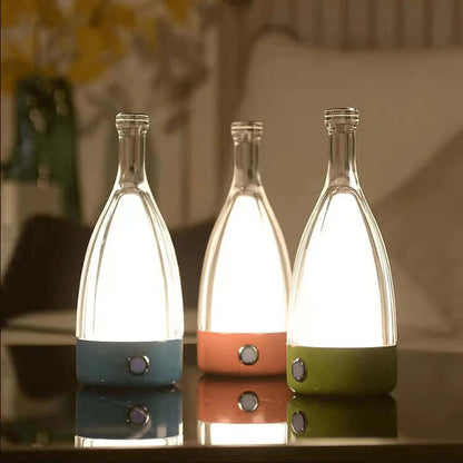 Battery Powered Wine Bottle Table Lamp
