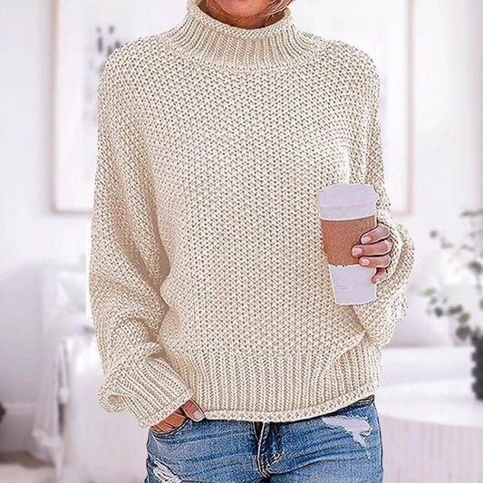 Thick Cable Crew Neck Jumper - Luxivelle