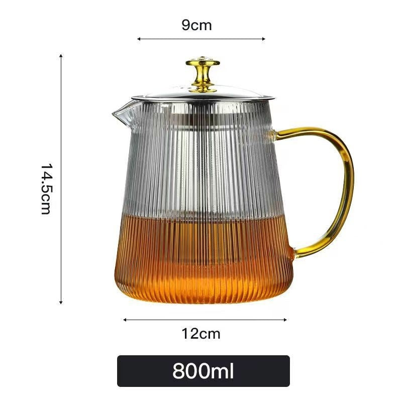 Clear Borosilicate Glass Teapot - Sleek Design