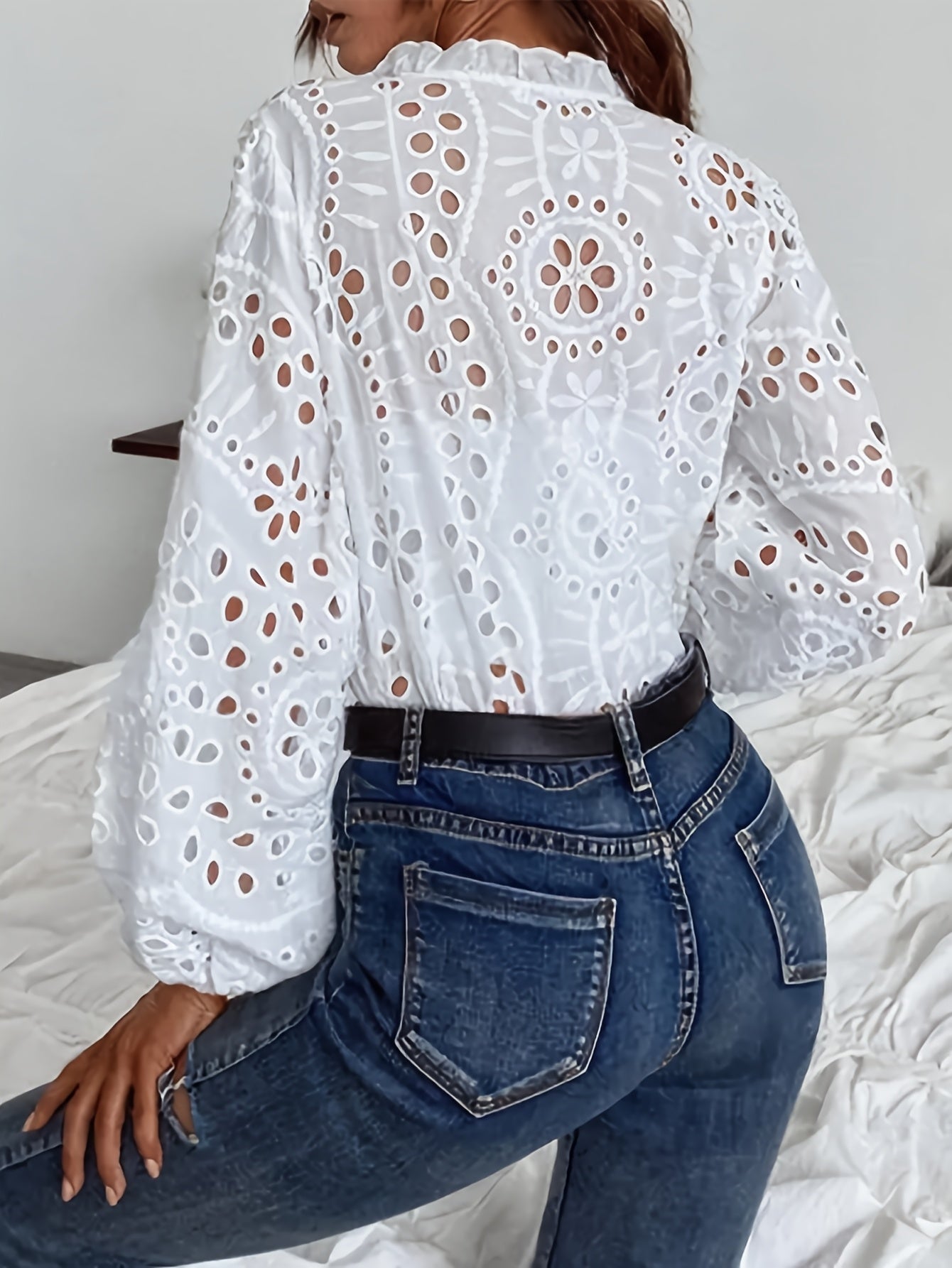 Elegant Detailed Women's Long Sleeve Top