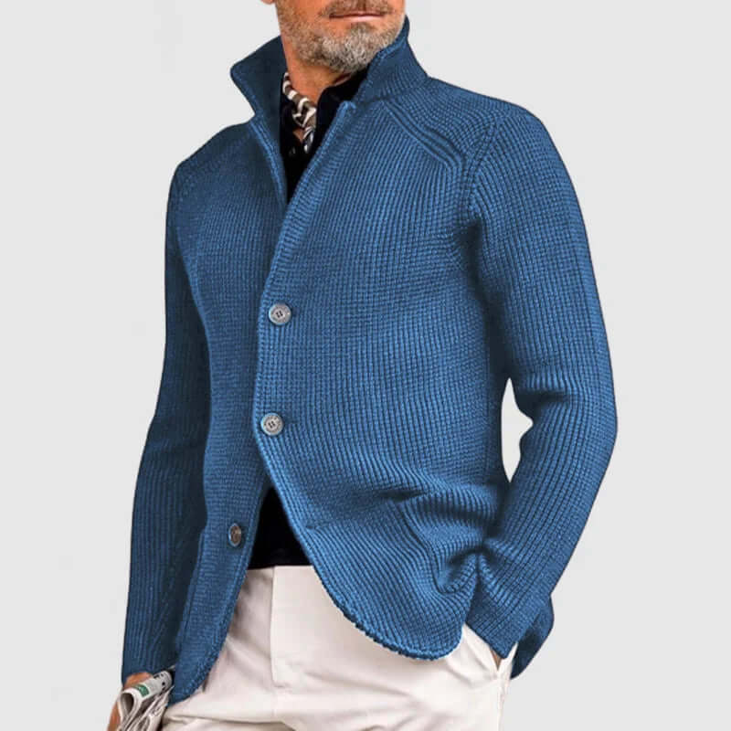 Cozy Mens Crew Neck Sweater with Pockets