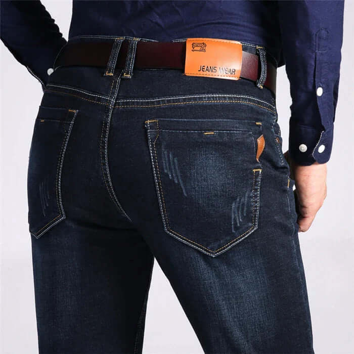Classic Fit Mens Straight Jeans - Heavy Duty Denim