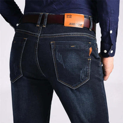 Classic Fit Mens Straight Jeans - Heavy Duty Denim