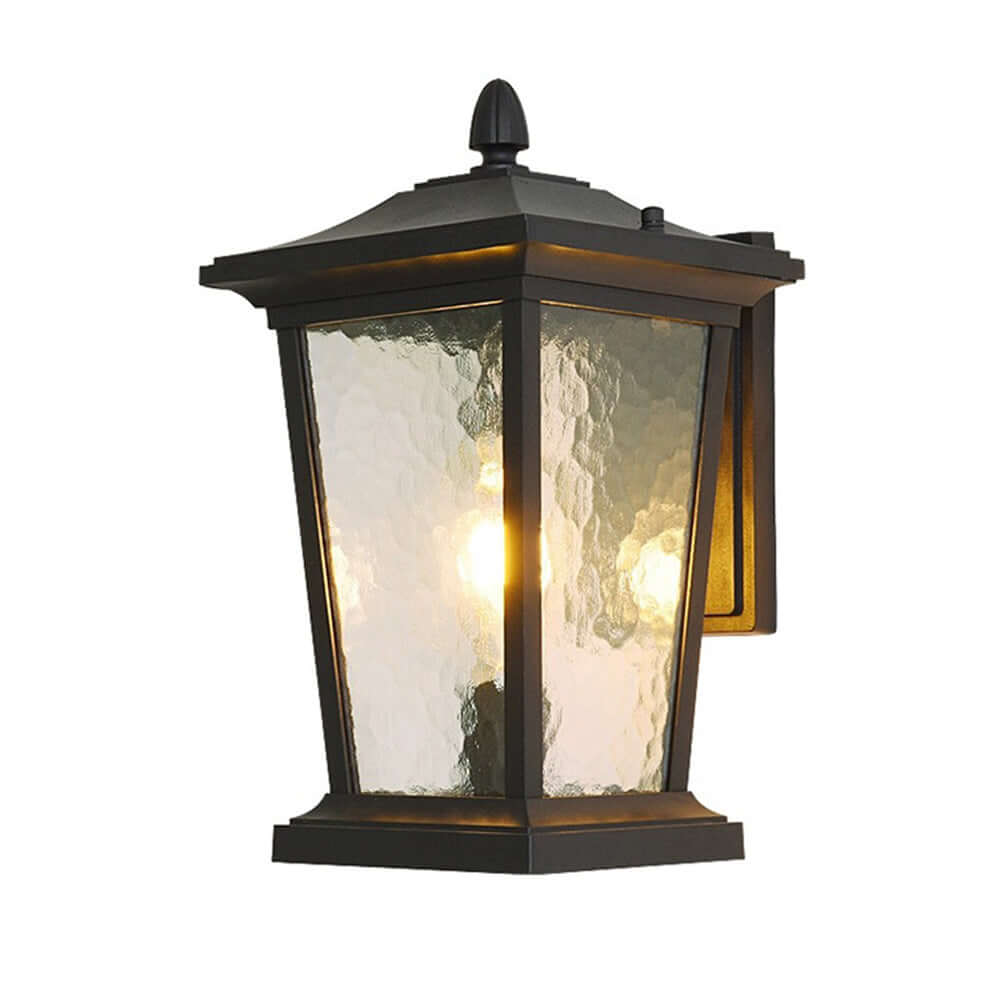 Rustic Weatherproof Exterior Wall Light, Glass Cover