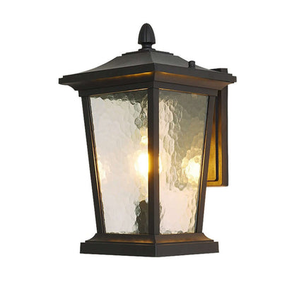 Rustic Weatherproof Exterior Wall Light, Glass Cover