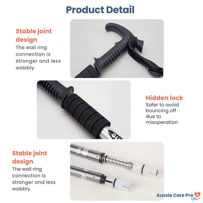 Compact Folding Walking Stick with Comfort Grip