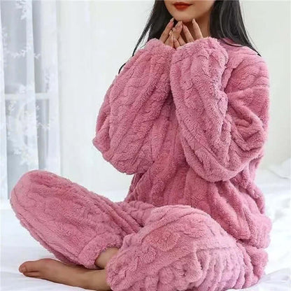 Cozy Women's Fleece Pajama Set - Plush Sleepwear