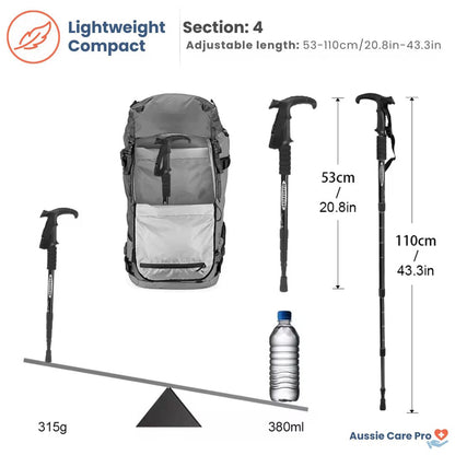 Compact Folding Walking Stick with Comfort Grip