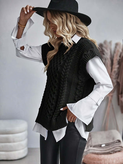 Warm Women's Knitted Vest Sweater