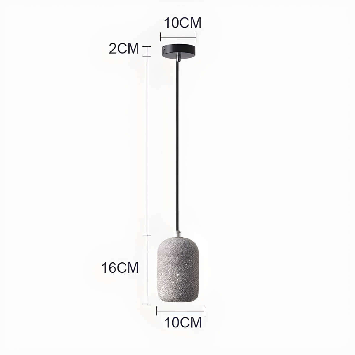 Rustic Metal Hanging Ceiling Light, 16cm Glass Shade