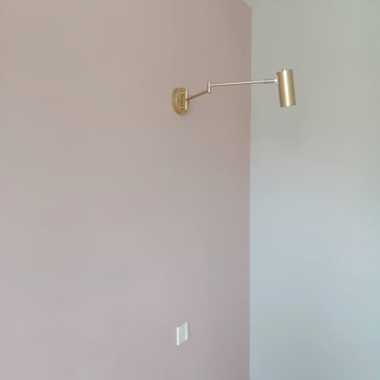 Flexible Brushed Steel LED Wall Light with Arm