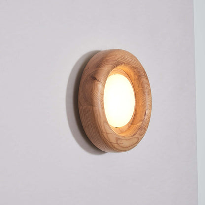 Contemporary Wooden Led Wall Lamp