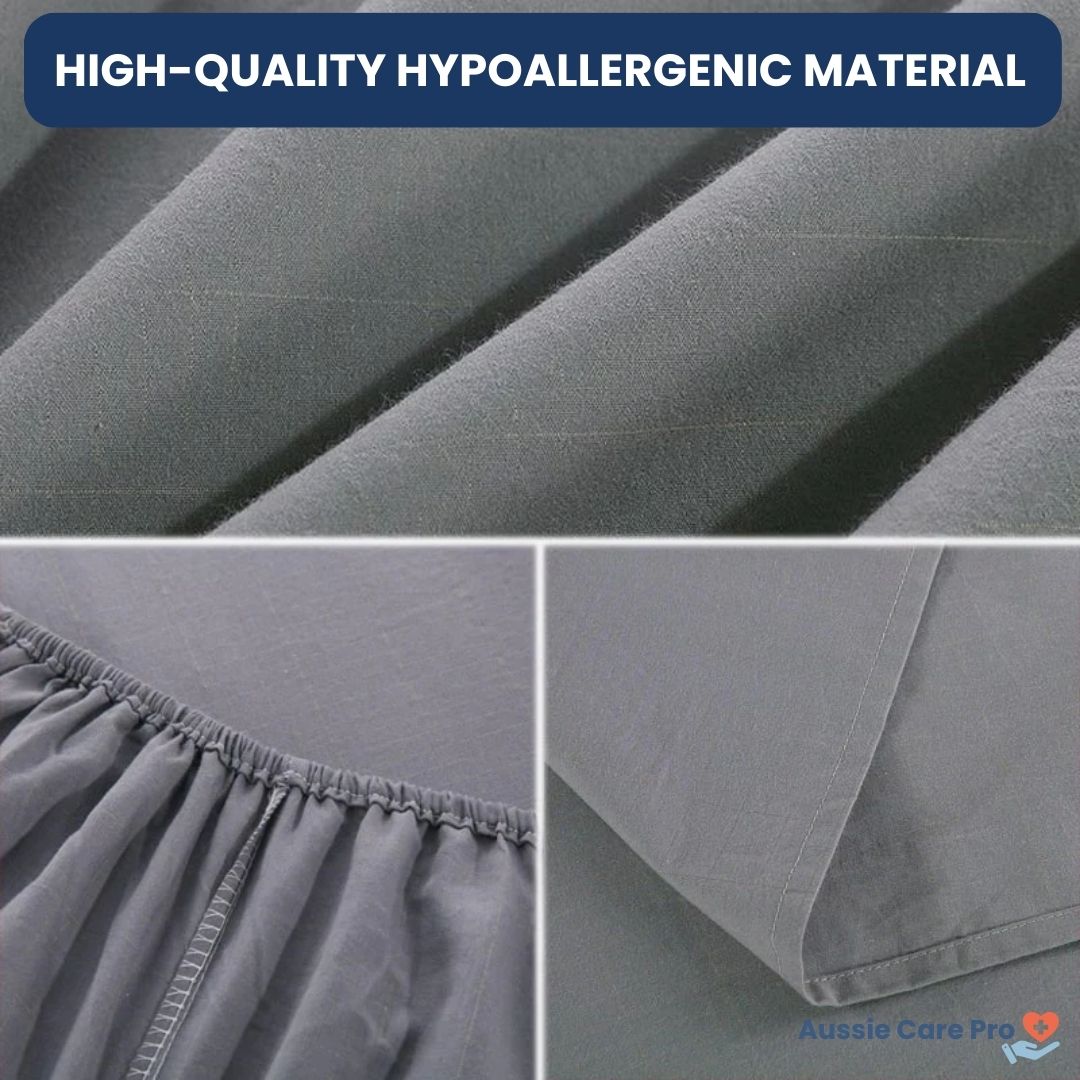 Natural Anti Static Bed Sheet - Pure Cotton & Silver Thread