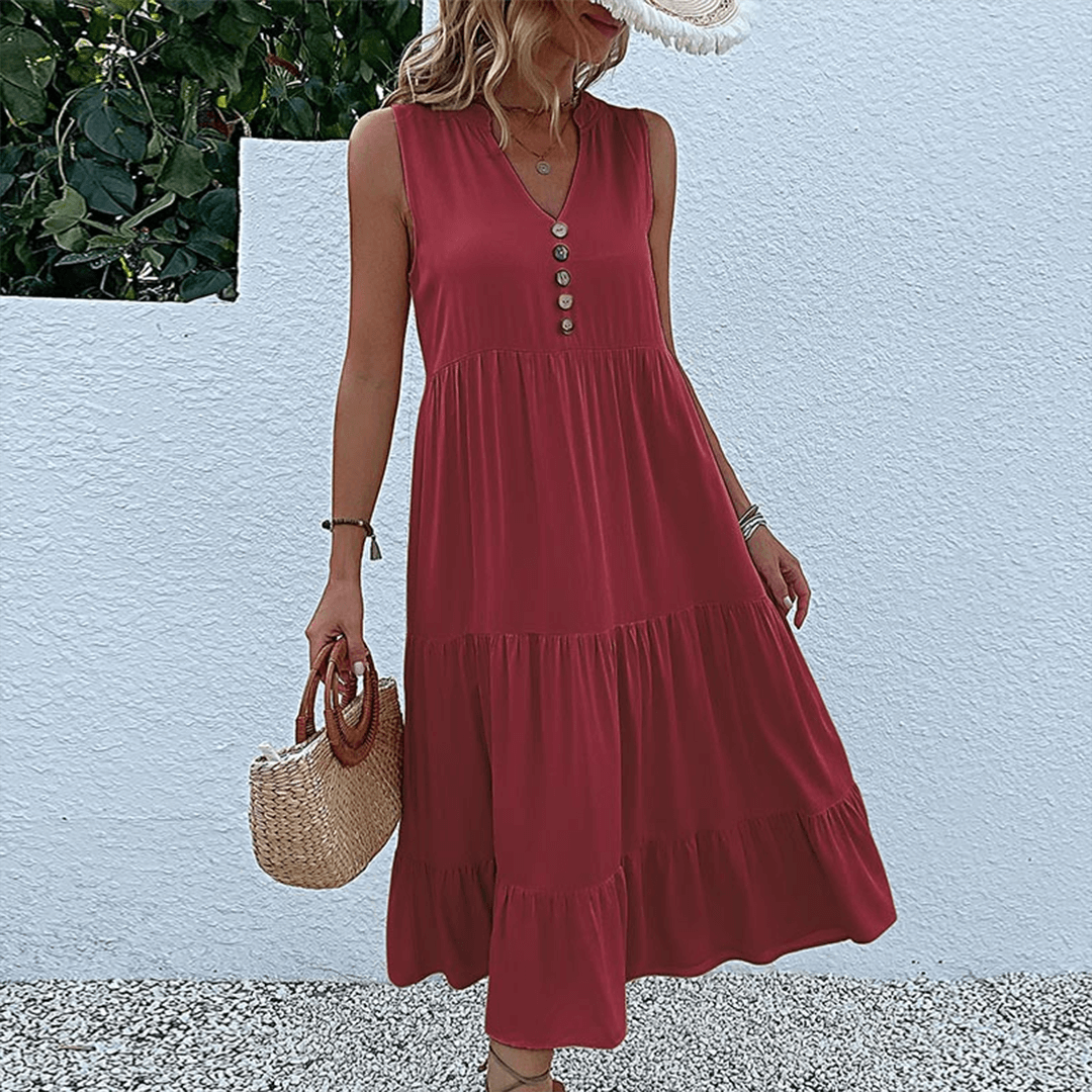 Relaxed Fit Tank Style Summer Dress