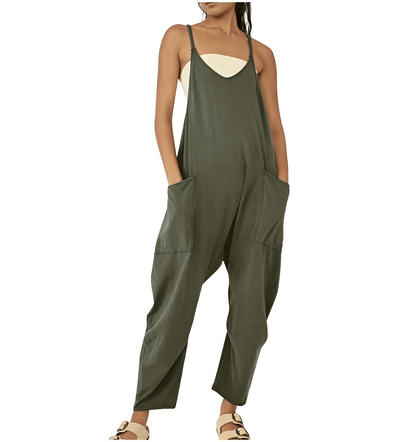 Summer Shorts Jumpsuit for Women with Pockets
