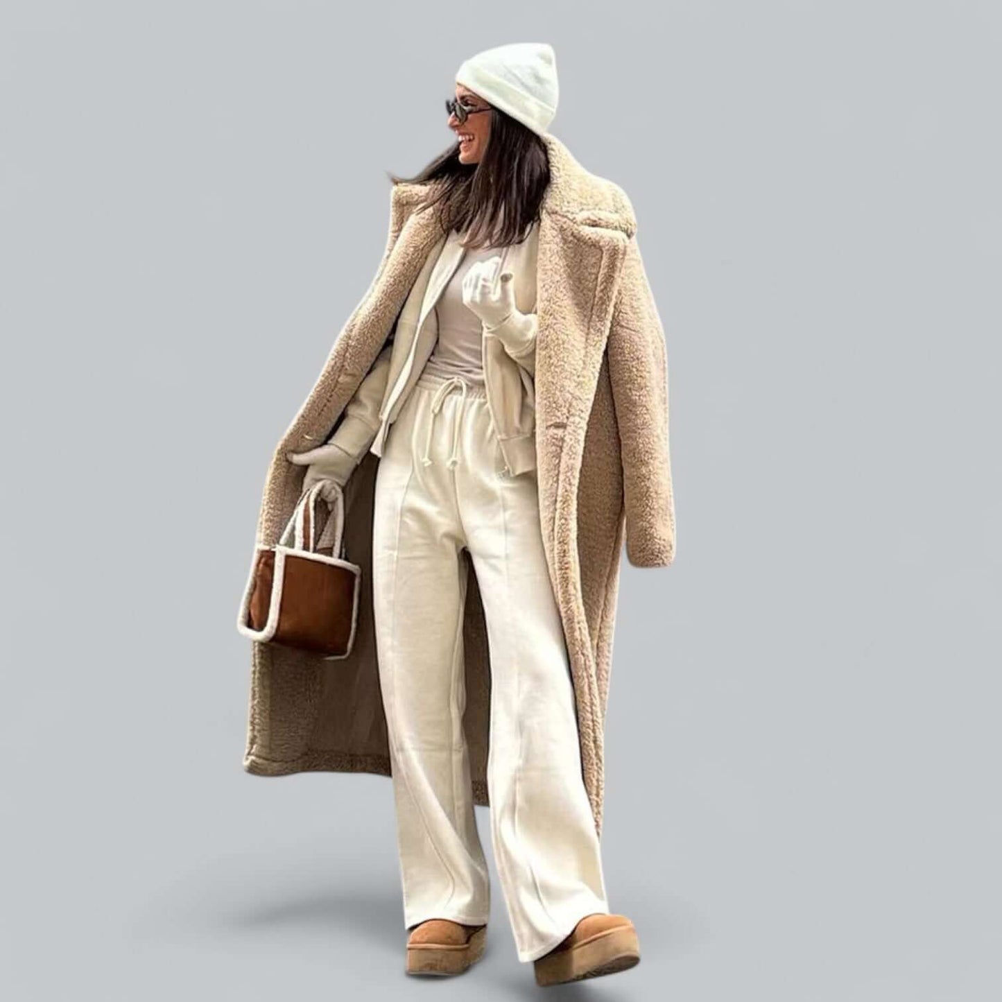 Plush Faux Fur Women's Winter Coat