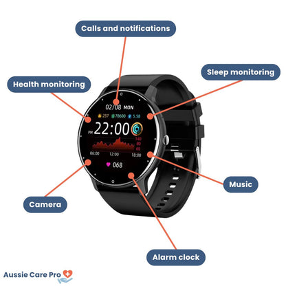 Advanced Fitness Tracker Watch with Blood Pressure Monitor