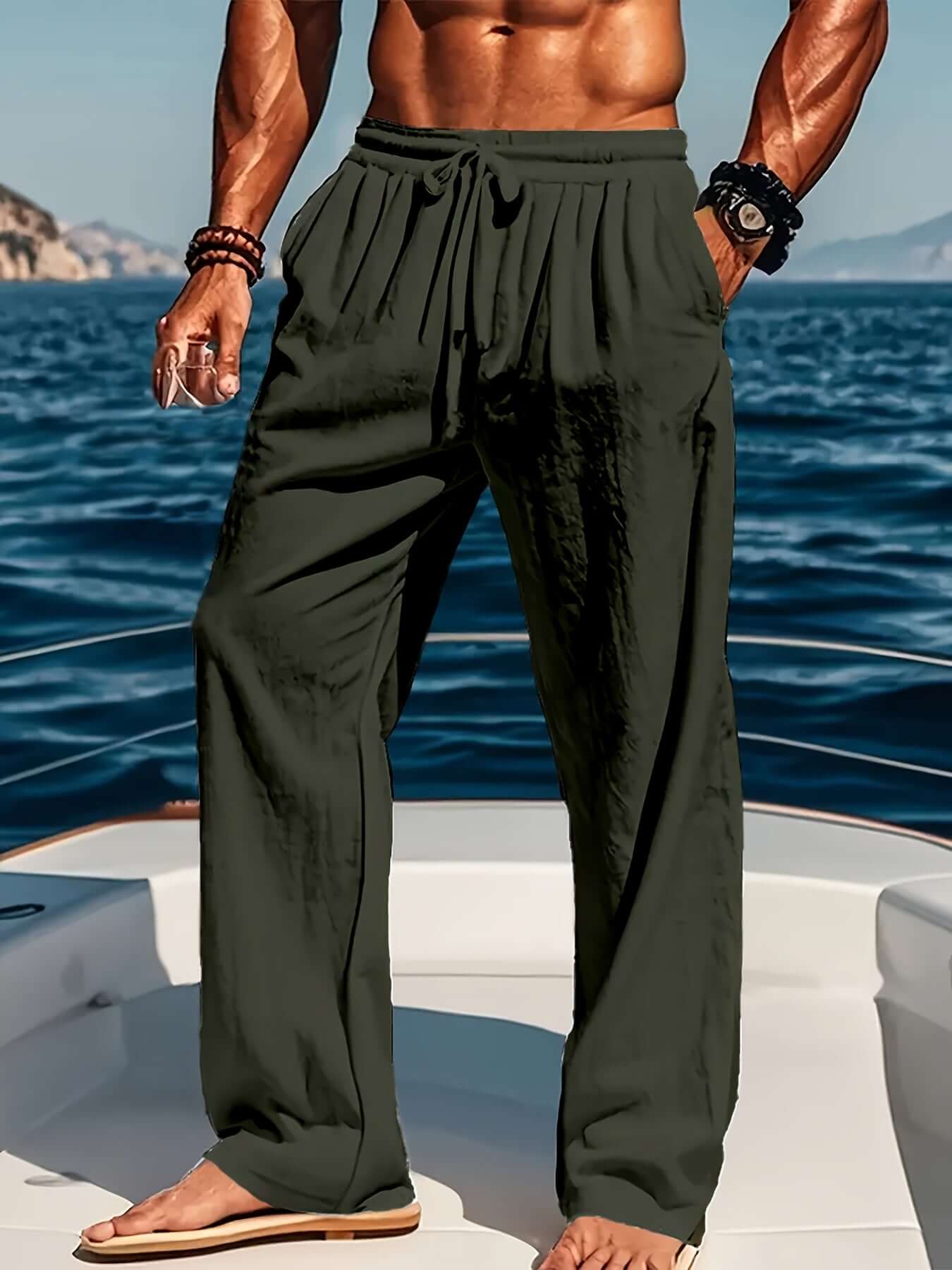 Relaxed Fit Mens Comfort Trousers - Soft & Lightweight