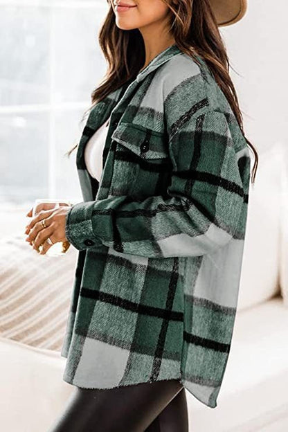 Classic Checked Coat for Ladies