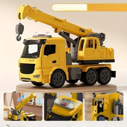 Remote Control Construction Truck Toy with Lights and Sounds
