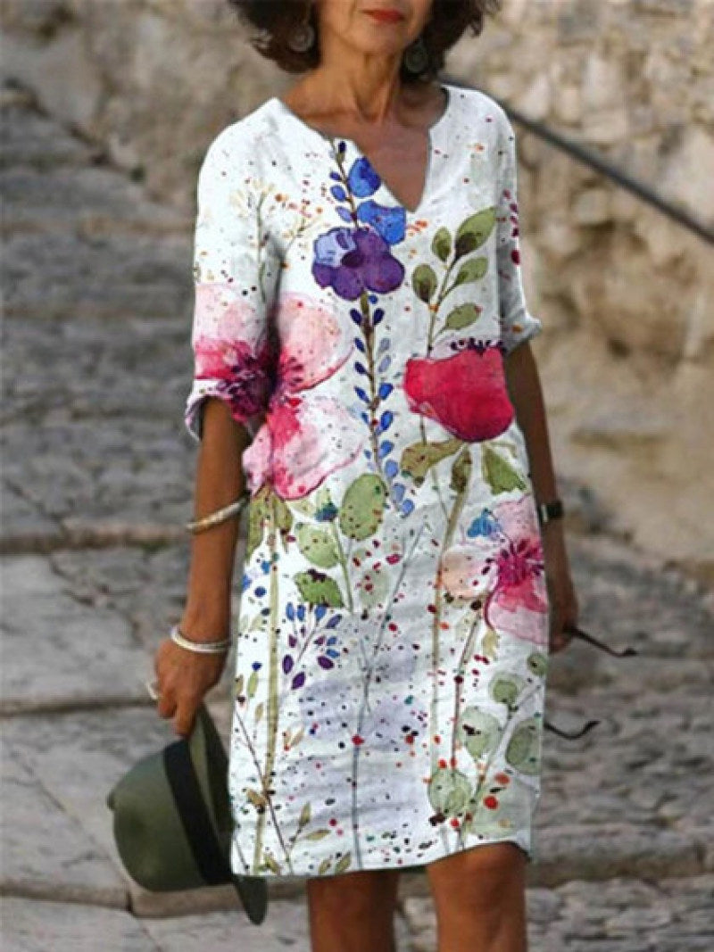 Pretty Flower Pattern Dress