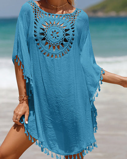 Bohemian Coastal Kaftan Dress