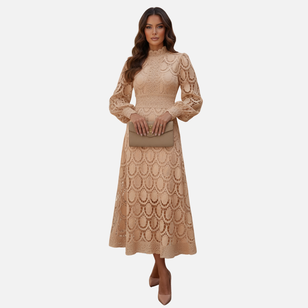 Women Elegant Midi Dress Breathable