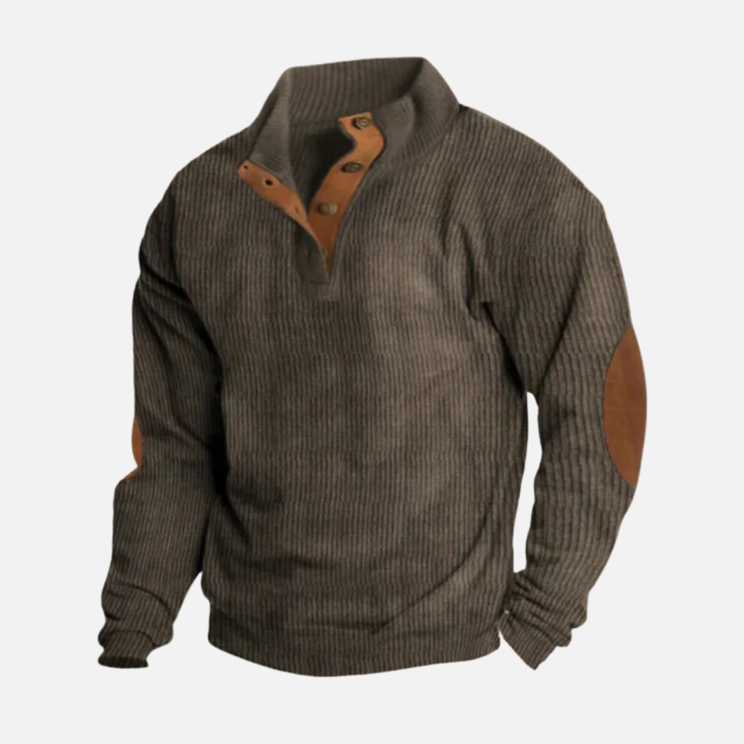 Angus | Men's Ribbed Button Sweater