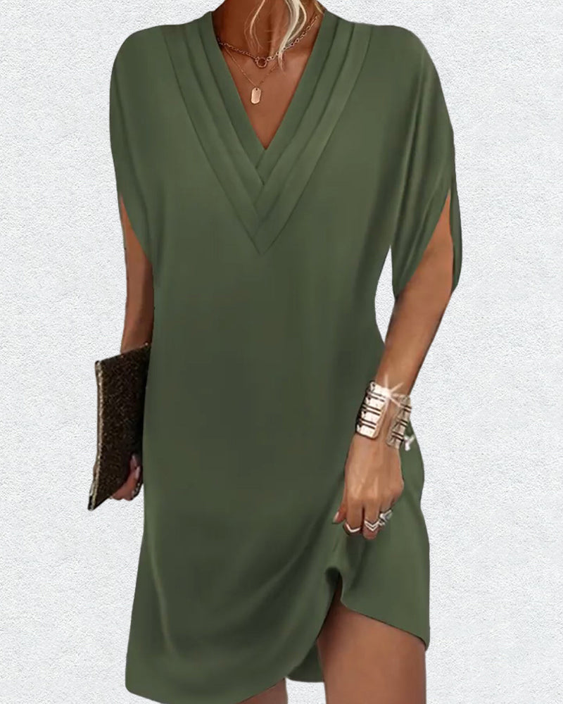 Charming | Summer Dress - Lightweight V-Neck Sundress for Casual and Beach Wear 4