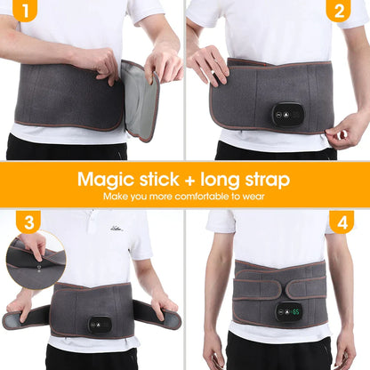 Warm Back Support Massager for Lower Back Relief