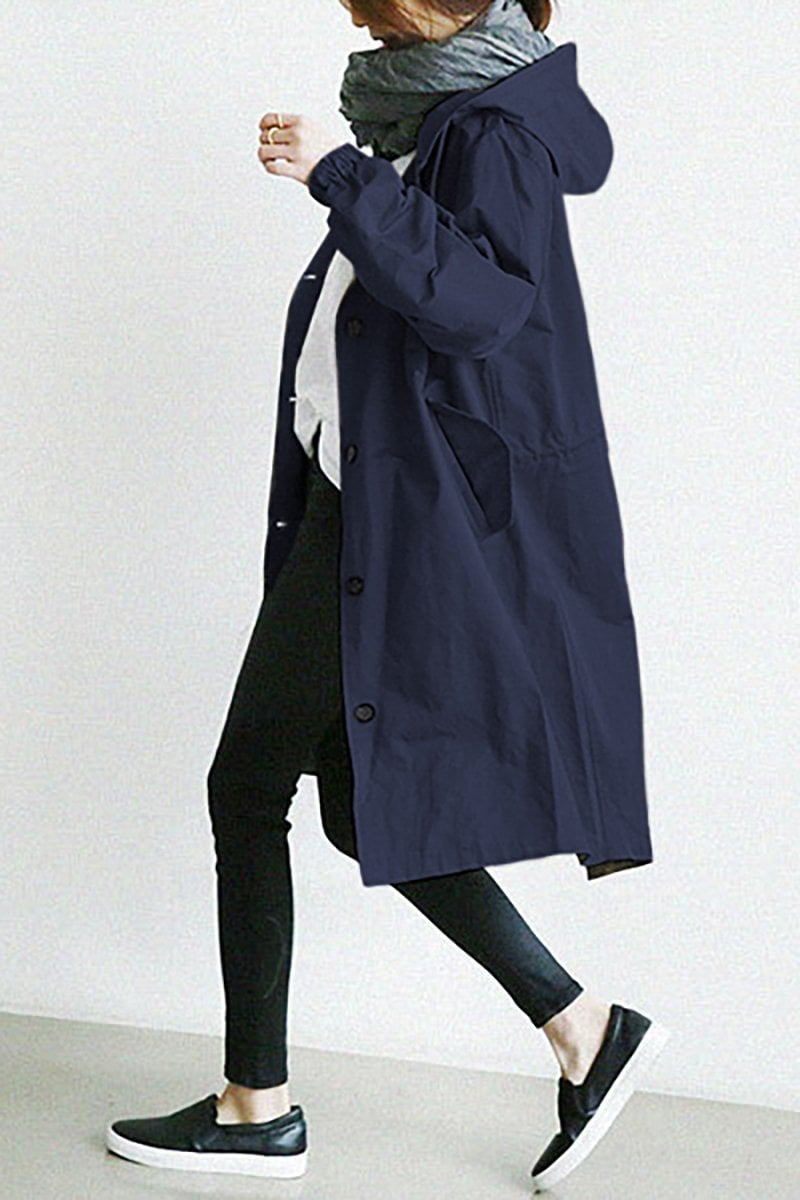 Waterproof Women's Raincoat with Hooded Design