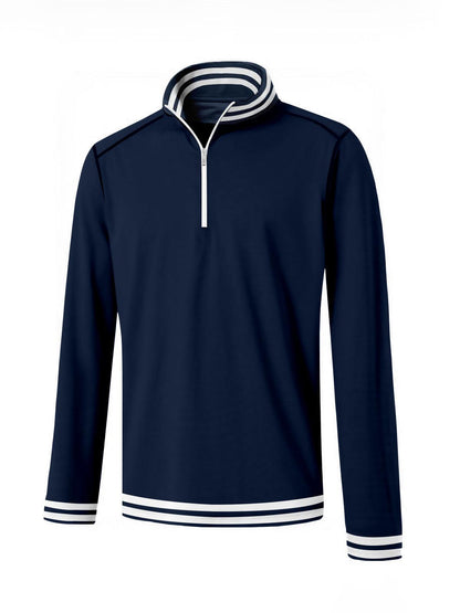 Casual Marine Mens Quarter Zip Golf Shirt UPF50