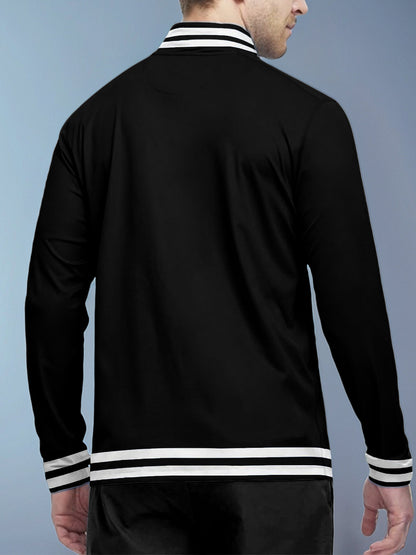 Sporty Navy Blue Men's Golf Quarter Zip Shirt