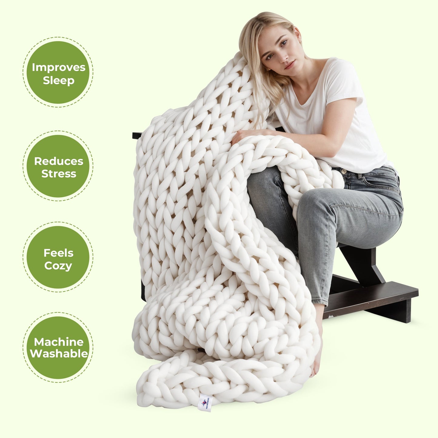 Plush Knit Throw Blanket - Warm & Fuzzy Home Blanket